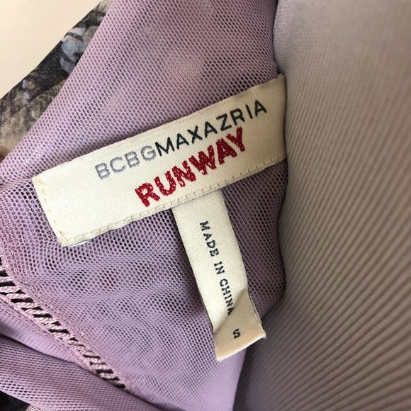 BCBGMAXAZRIA Runway chiffon floral layered dress - Picture 6 of 8